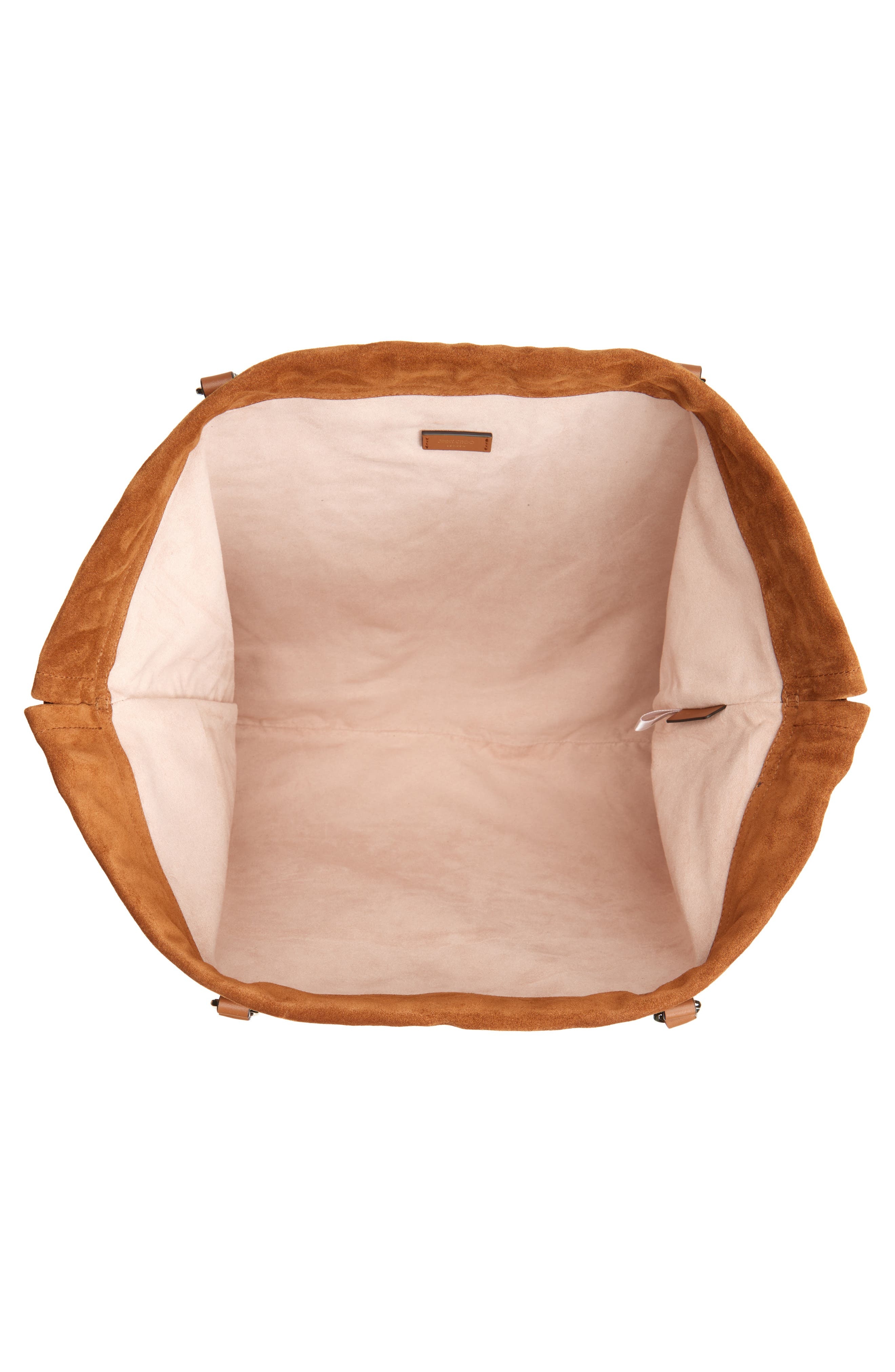 Jimmy Choo Large Drawstring Leather Tote in Tan/Light Gold at Nordstrom - 4