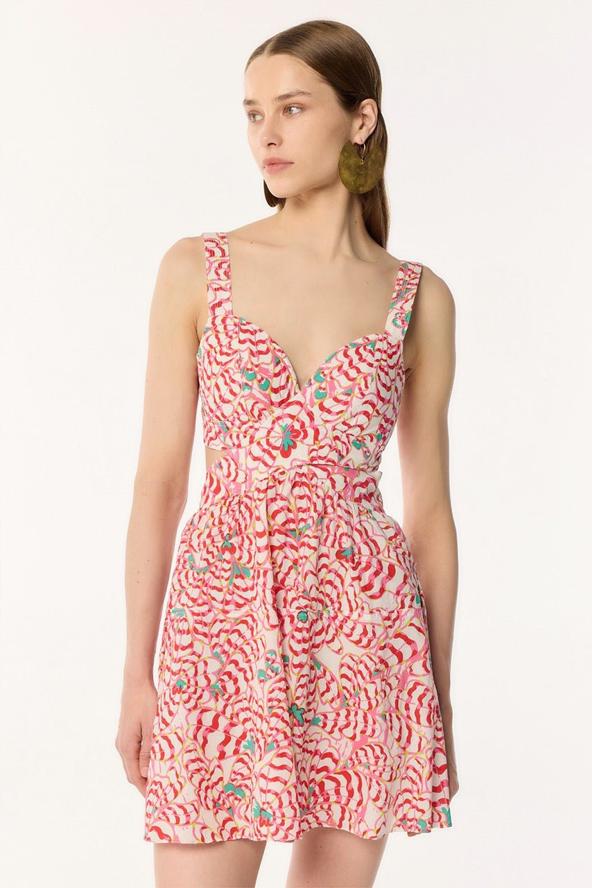 Mini Dress Coco - Pink Wings Flower - 2