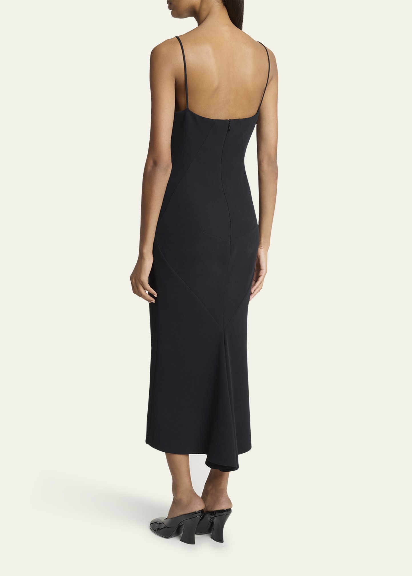Square-Neck Sleeveless Midi Dress - 3