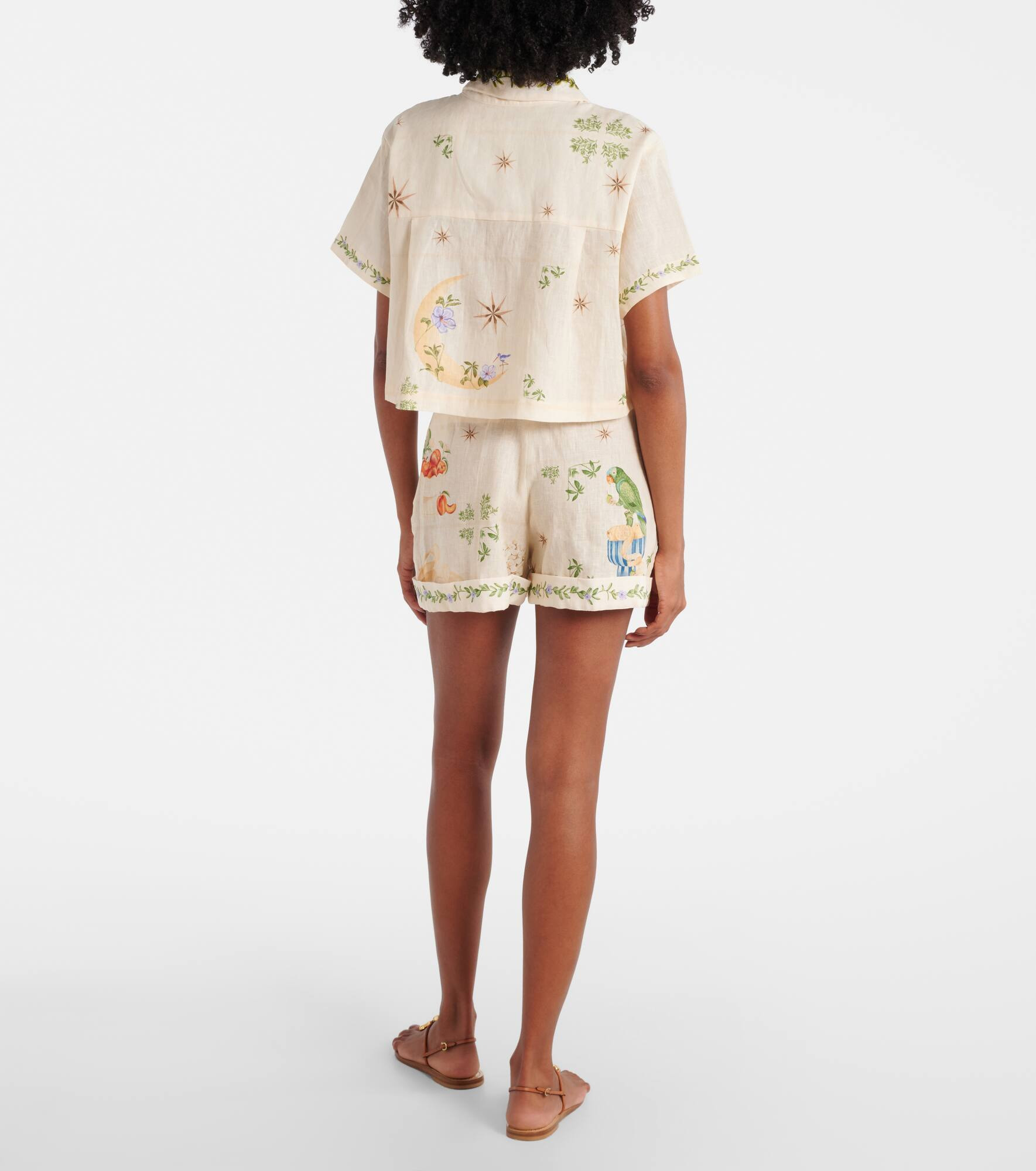 Virtuosa Wild embroidered linen shirt - 3