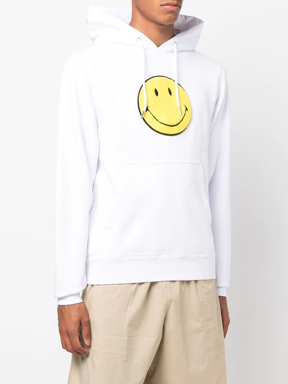 smiley-patch hoodie - 3