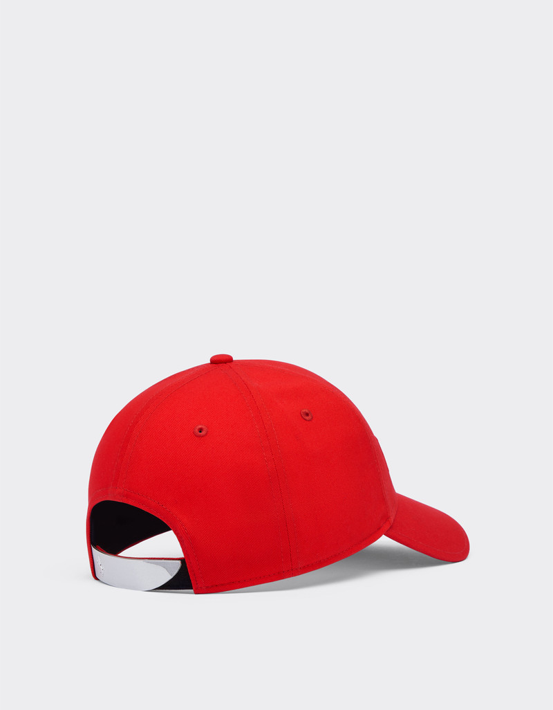 Cotton baseball cap with Ferrari logo embroidery 3