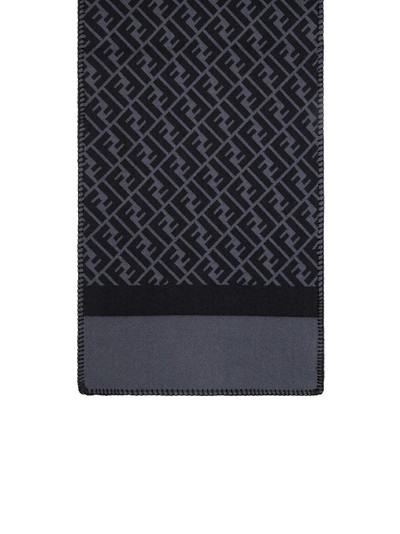 FENDI FF-motif knitted scarf outlook