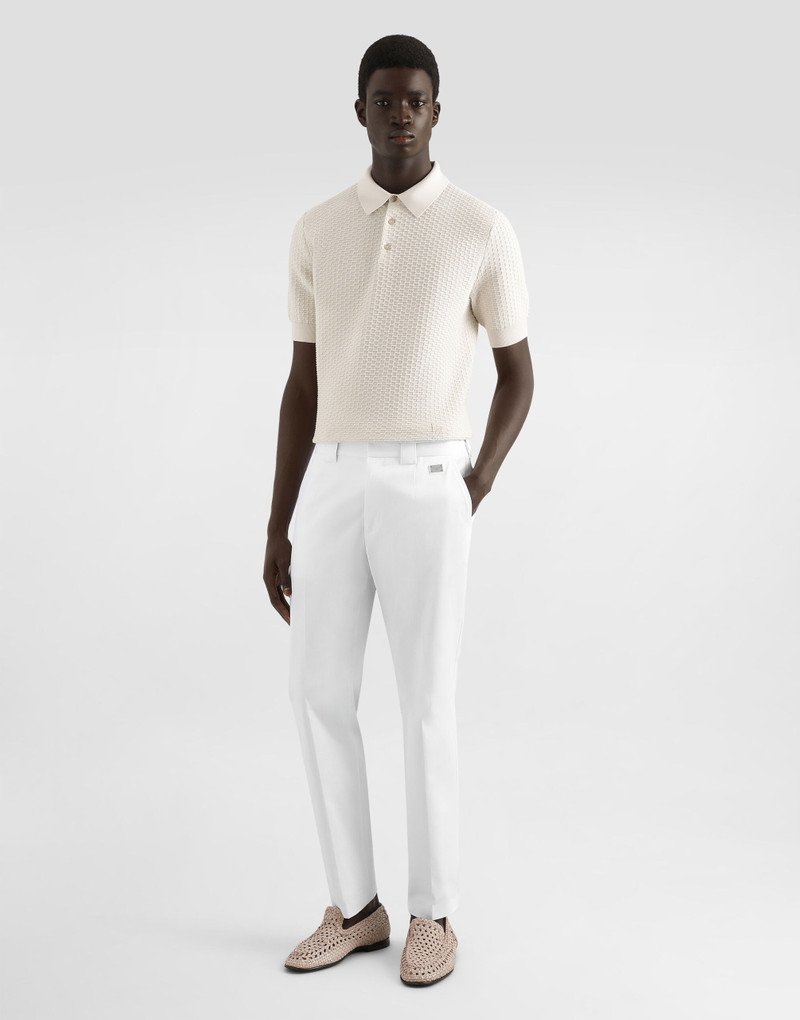 Dolce & Gabbana Cotton polo-shirt with embroidered logo outlook
