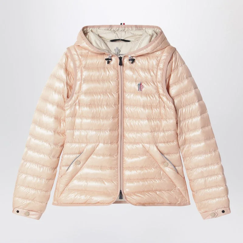 Moncler Grenoble Karura Short Transformable Down Jacket Pink Women - 1