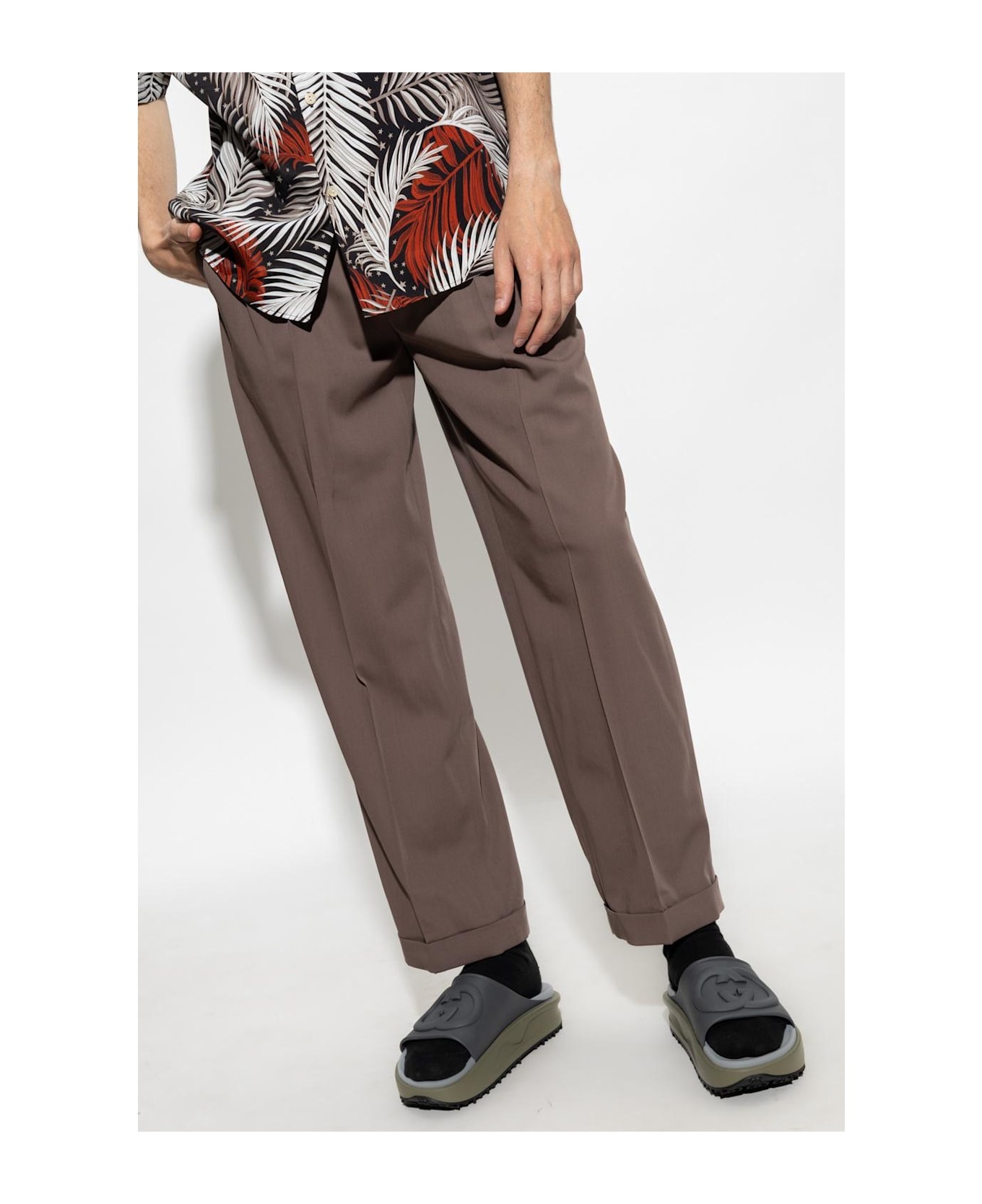 Wool Pleat-front Trousers - 3