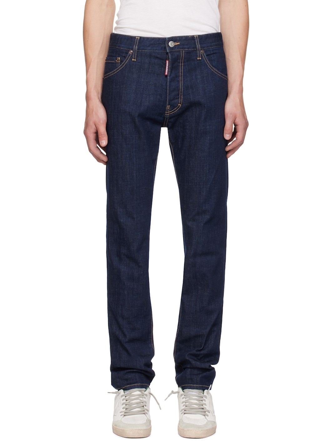Blue Dark Rince Wash Cool Guy Jeans - 1