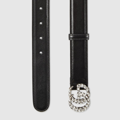GUCCI GG Marmont thin belt with crystals outlook