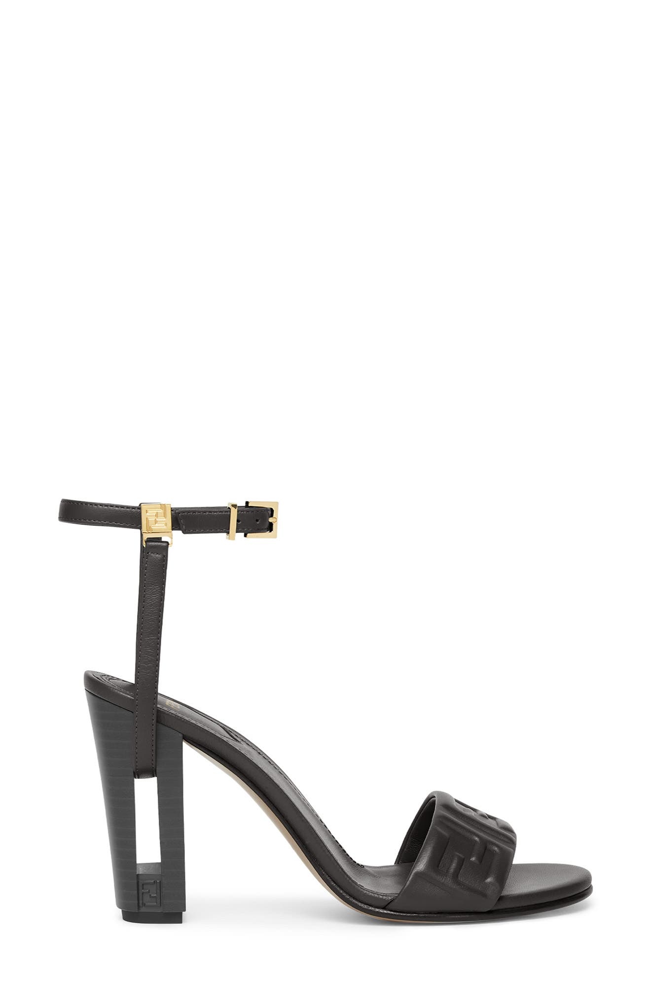 Fendi Delfina Ankle Strap Sandal in Nero/Nero at Nordstrom - 2