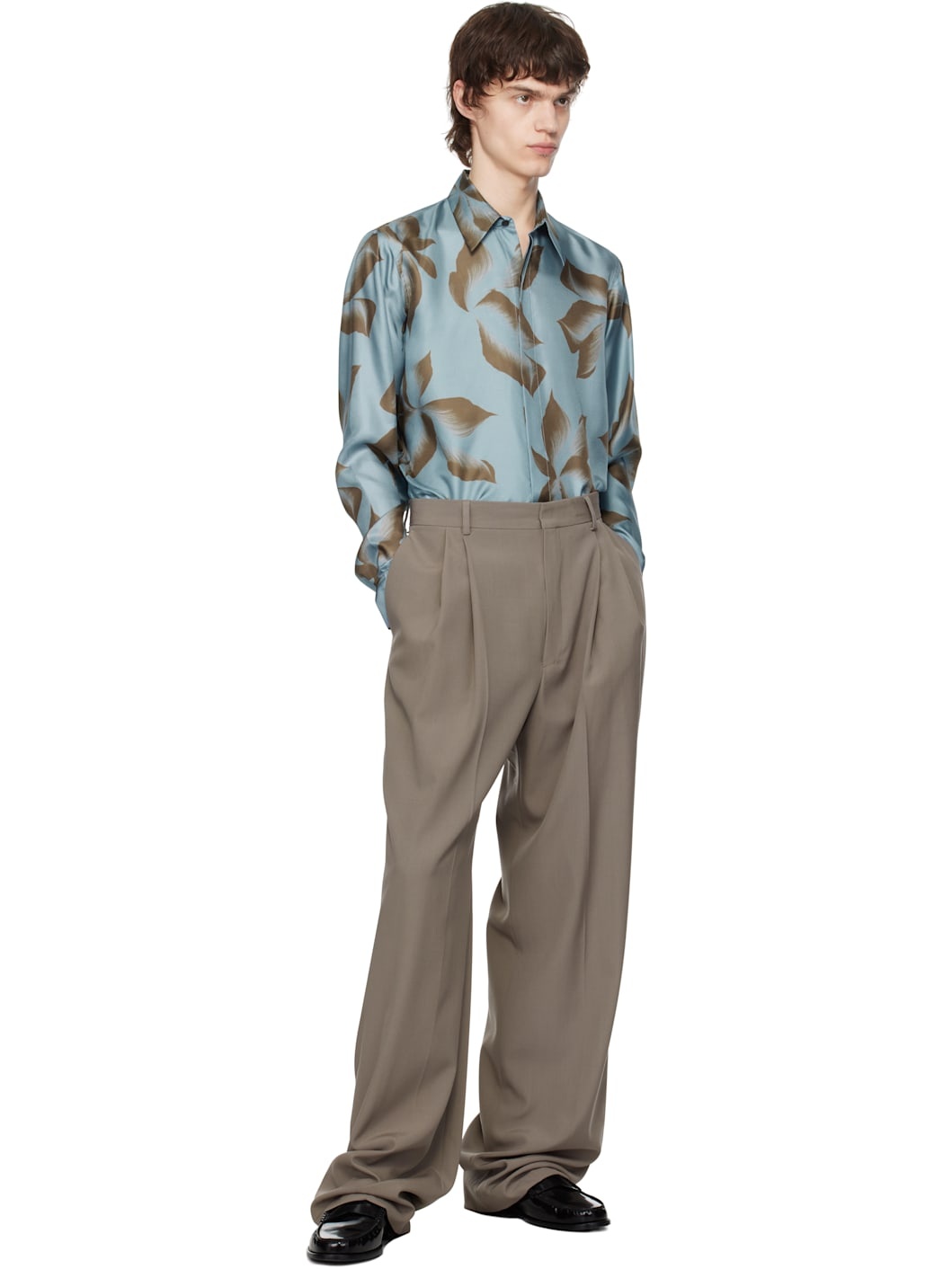 Blue Silk Shirt - 5