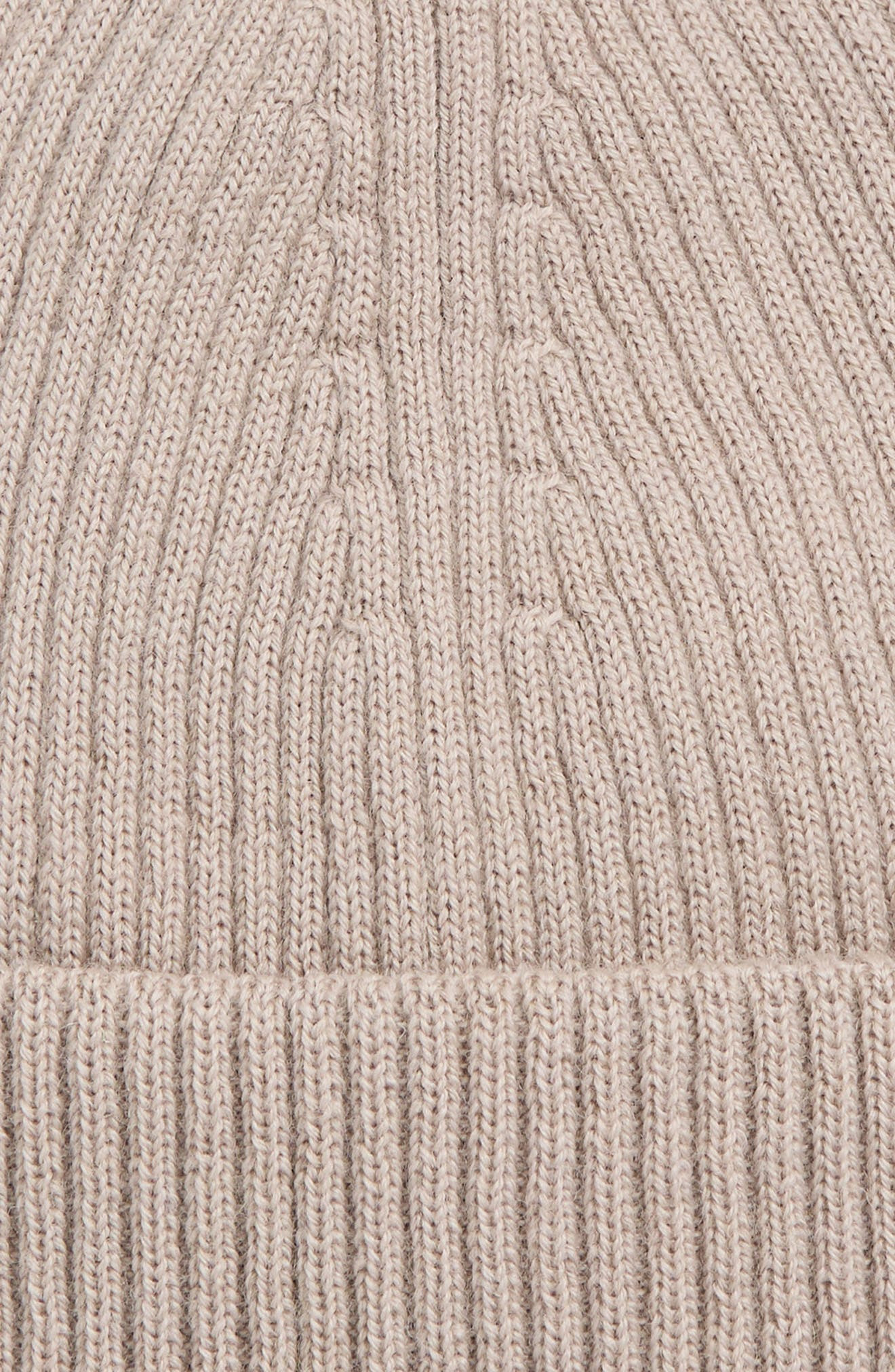 OUR LEGACY Merino Wool Rib Beanie in White Sand Rustic Merino at Nordstrom - 2