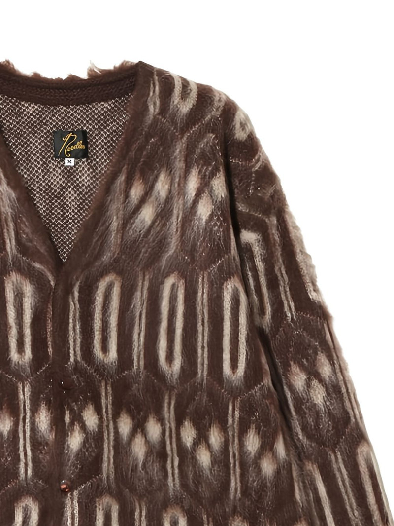 NEEDLES patterned V-neck cardigan outlook