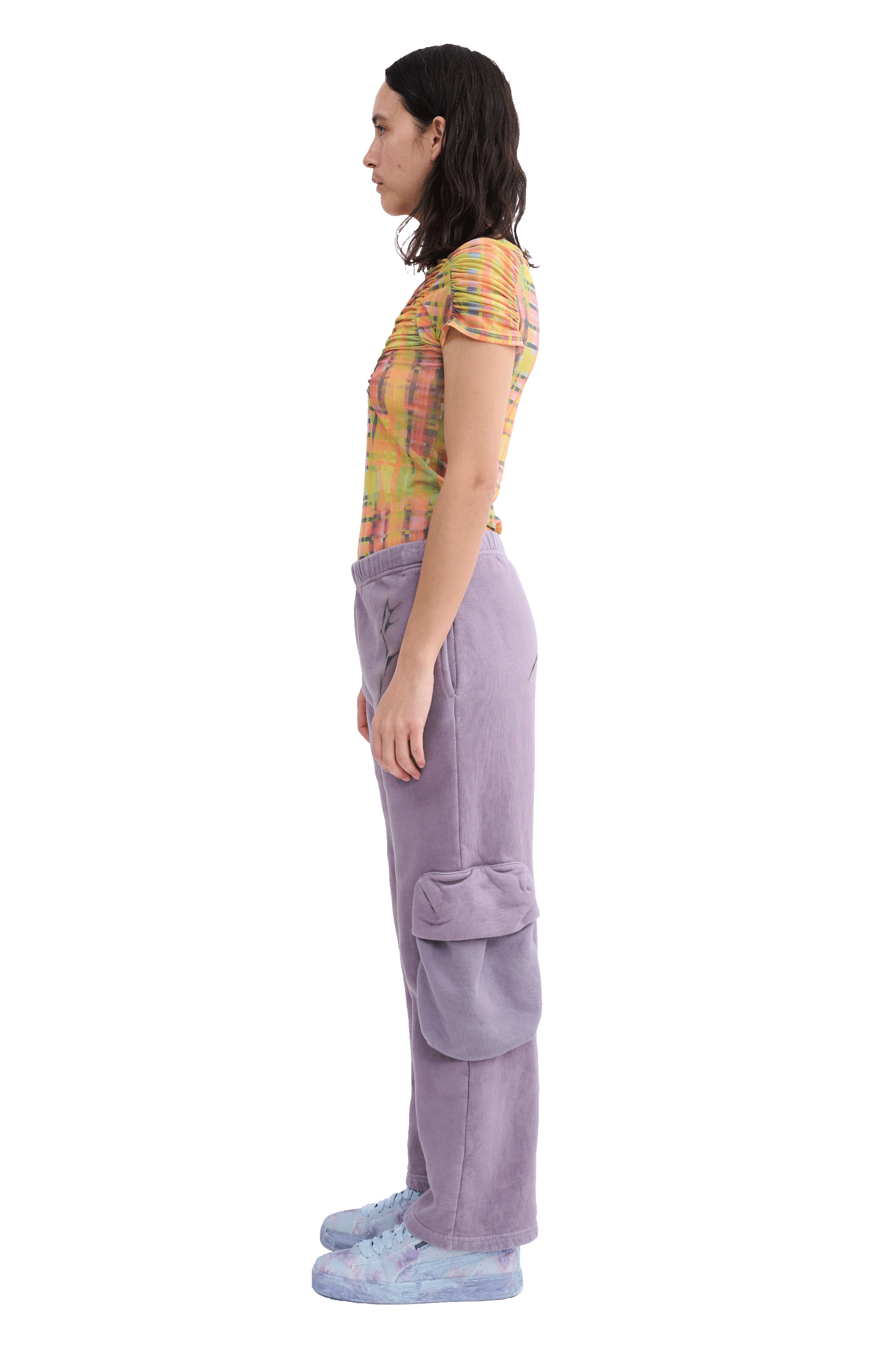 MAUVE CARGO SWEATPANT - 6