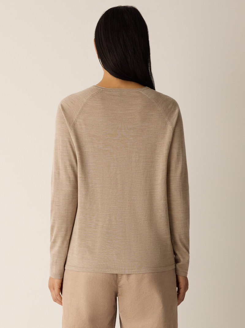 Superfine Merino Crew Neck Top in Regenerative Wool 4