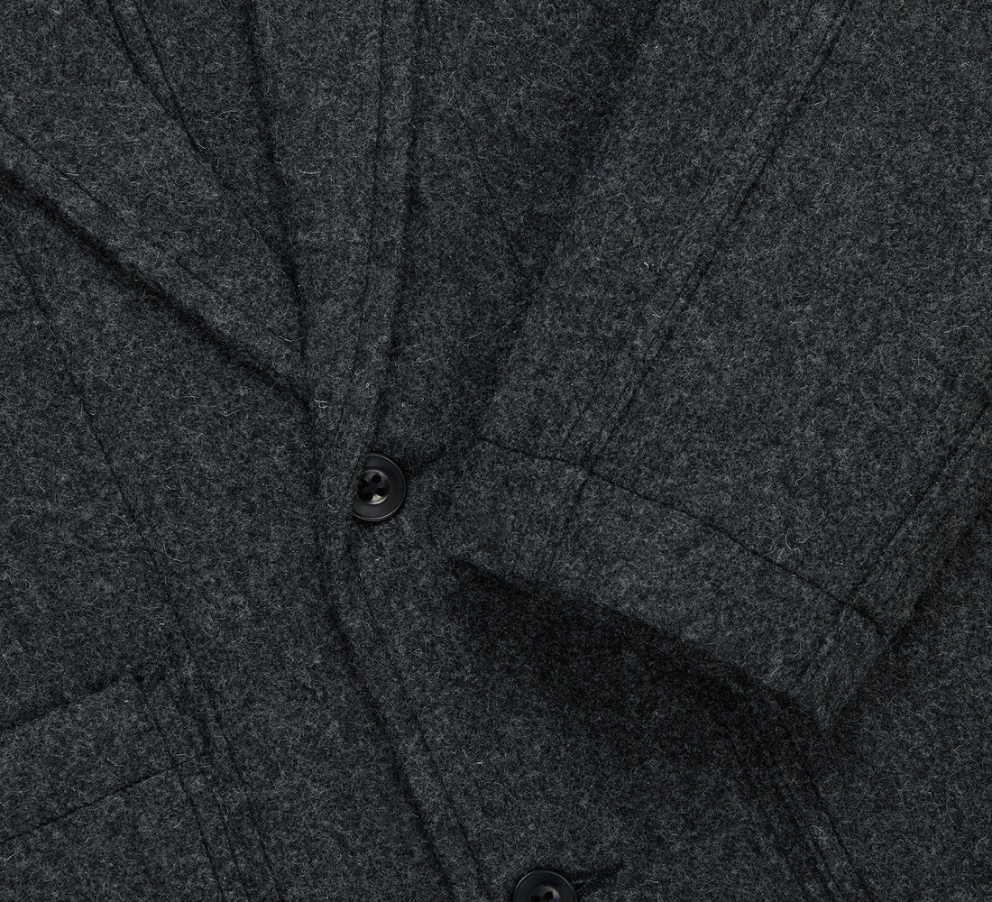 Work Blazer - Grey Melton Wool - 5