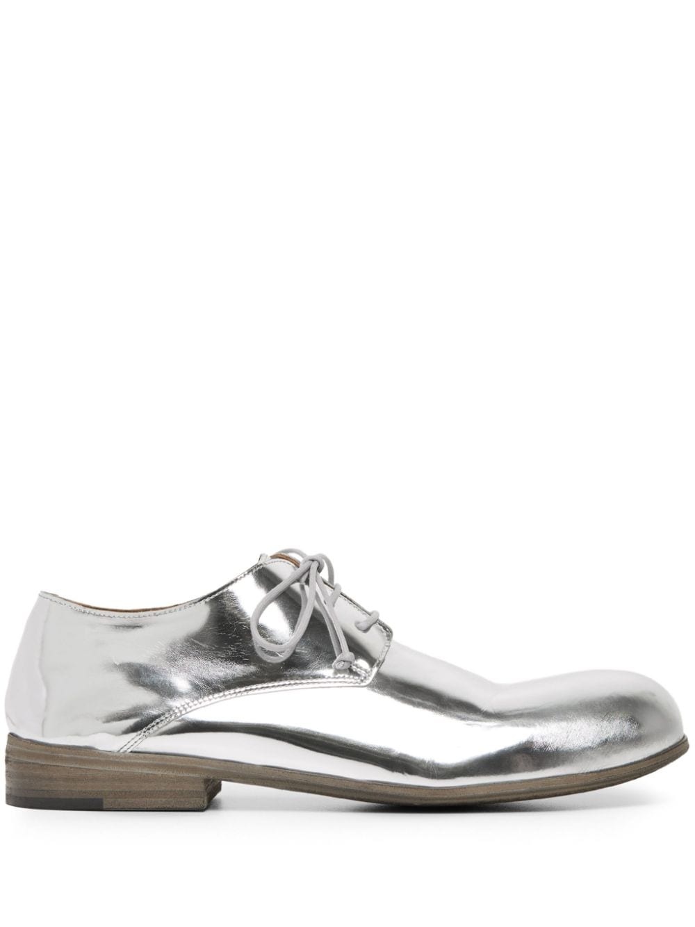 metallic leather derby shoes - 1