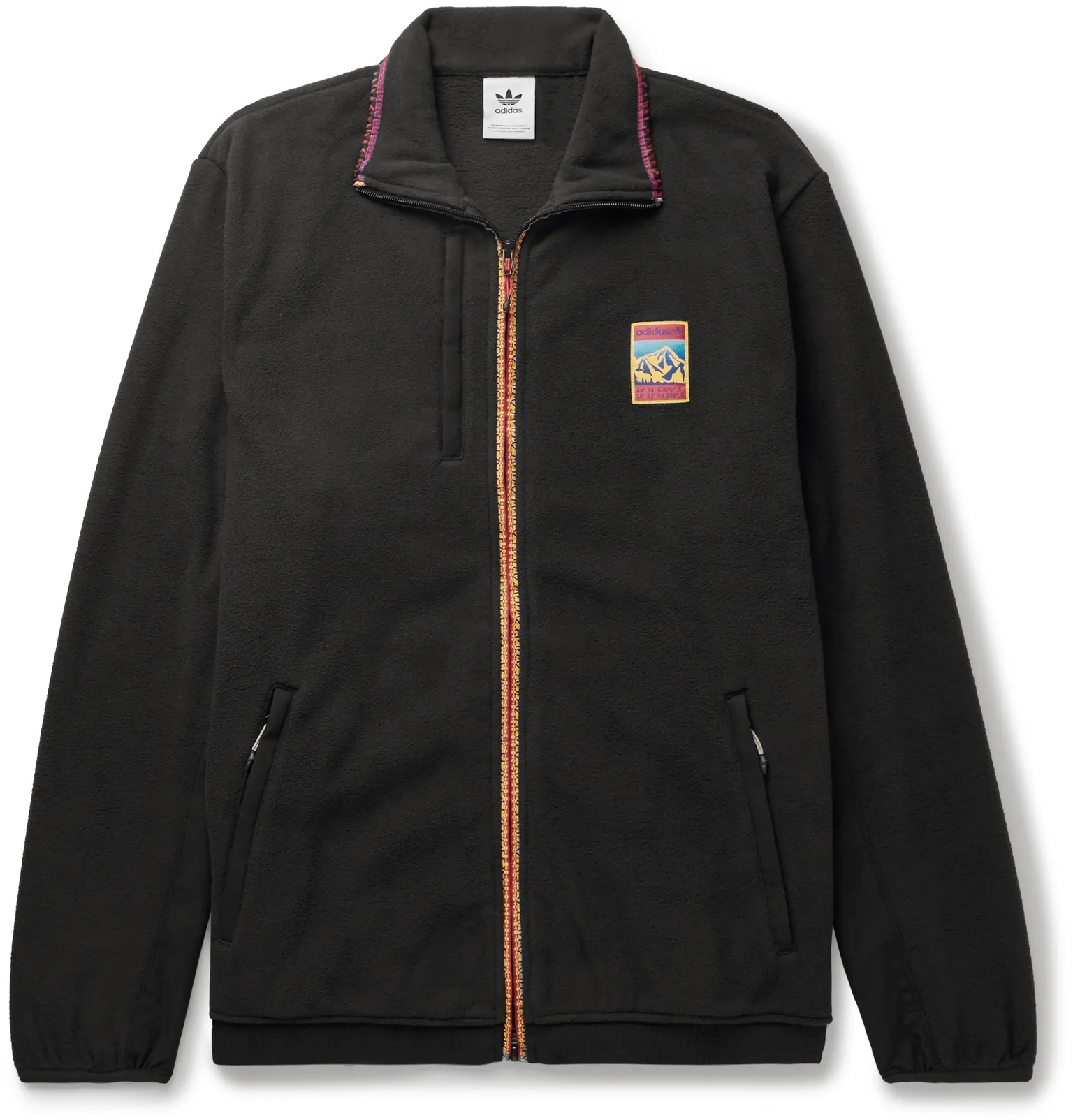 Adiplore Logo-Appliquéd Shell-Trimmed Fleece Jacket - 1