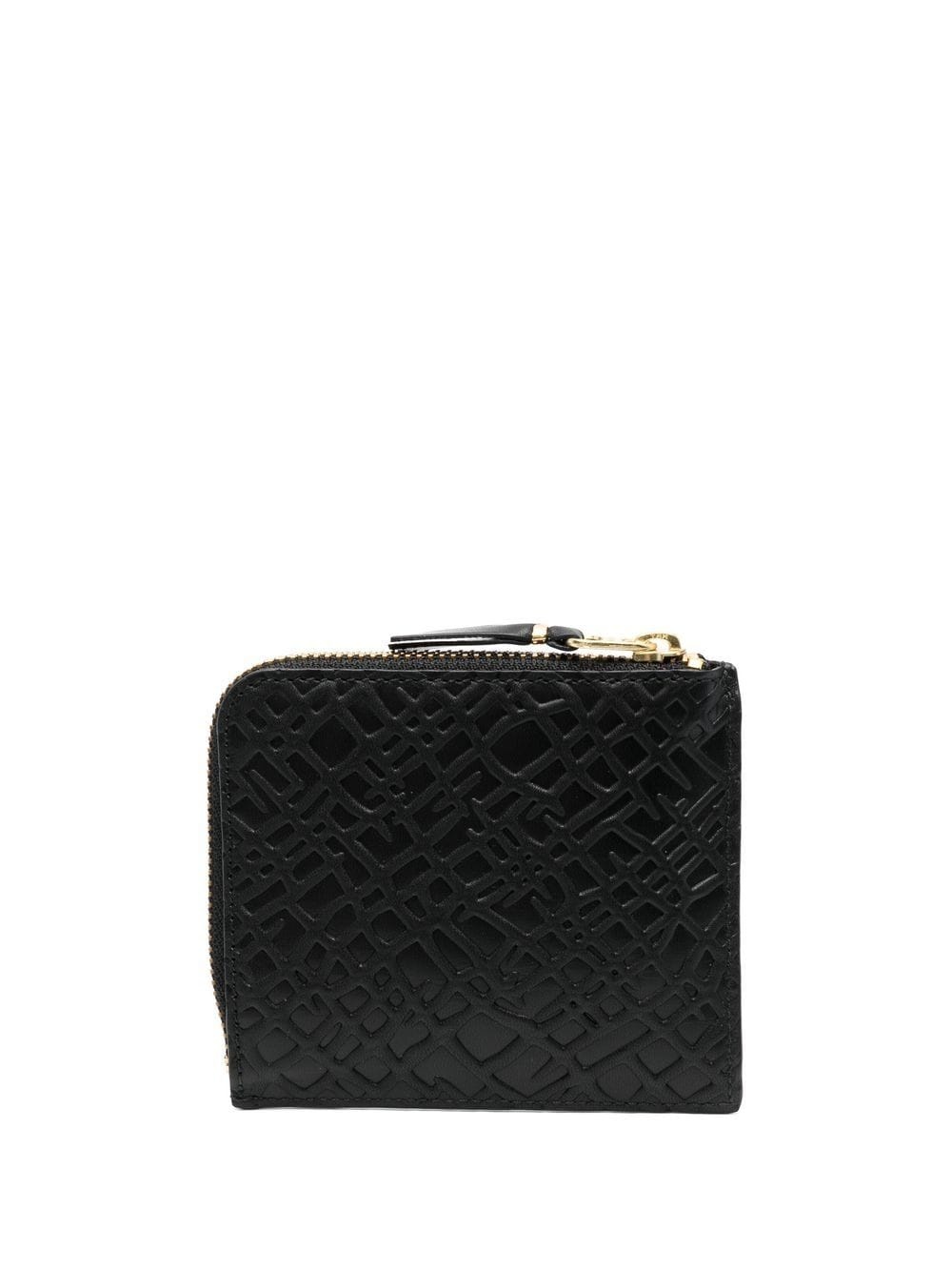debossed-logo zipped wallet - 2