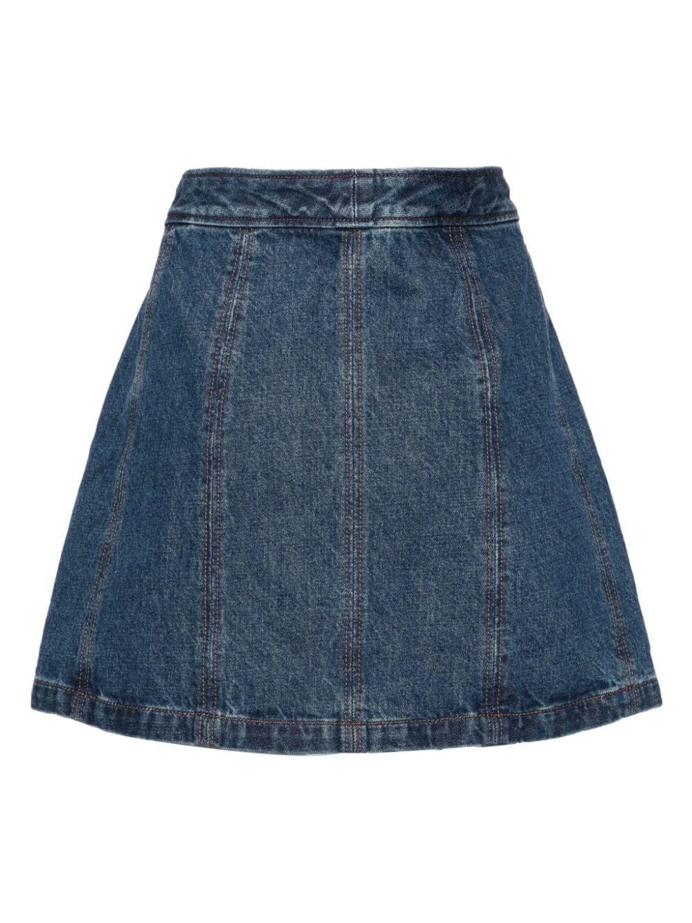 A-line denim miniskirt - 2
