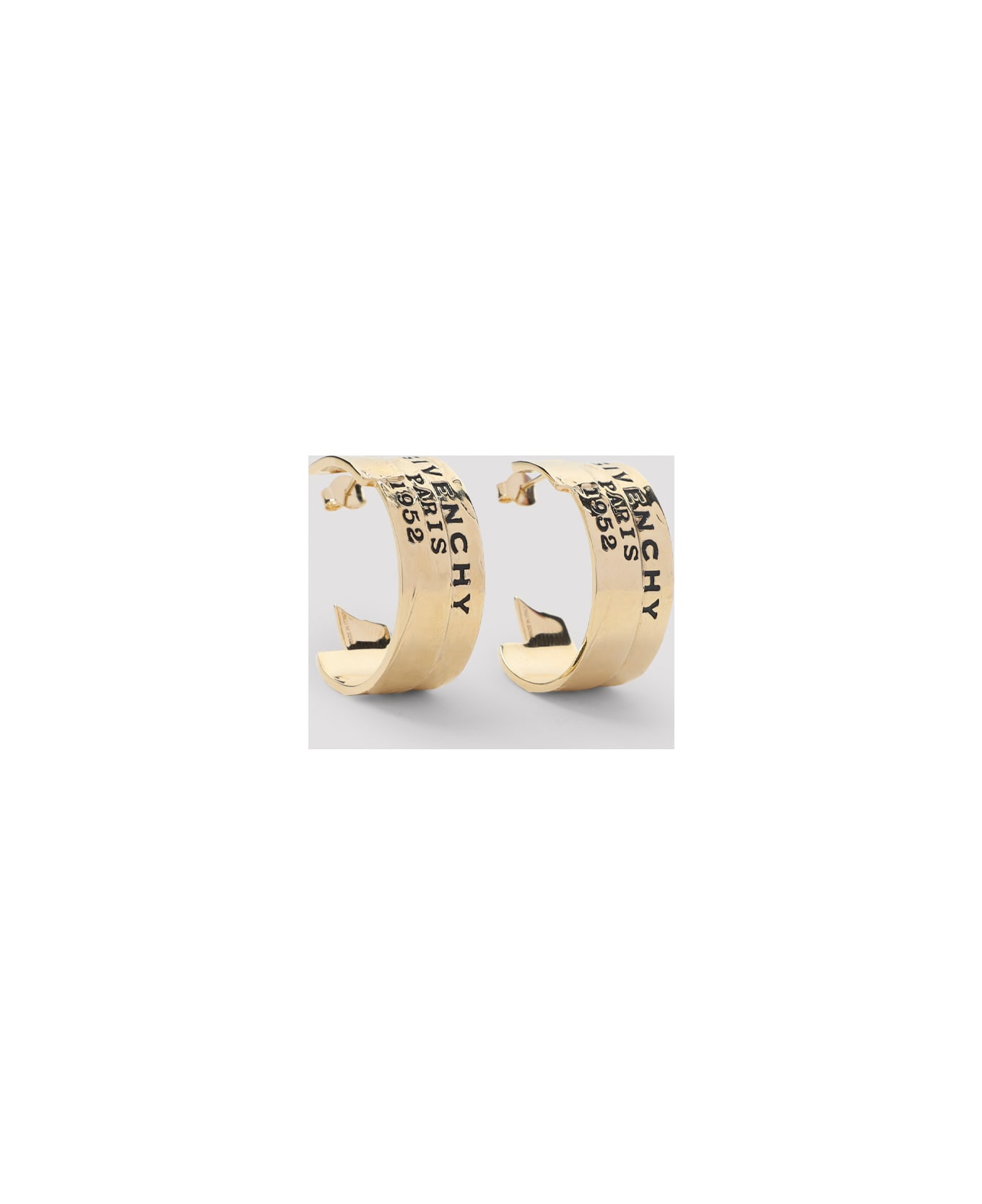 Tape Golden Hoops Earrings - 4