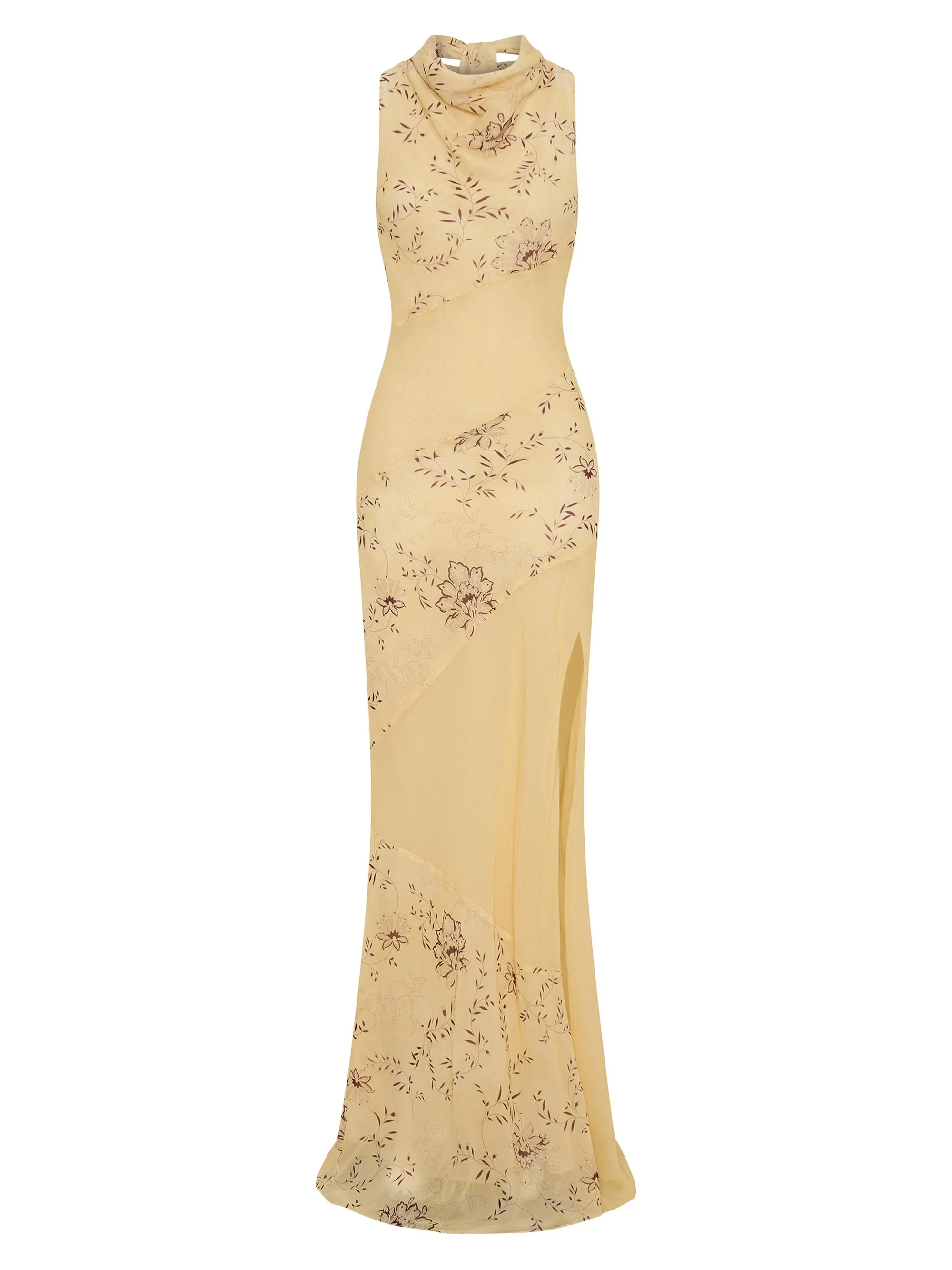 Women's Shana Cowlneck Maxi Dress - Wisteria Floral Butter - 1