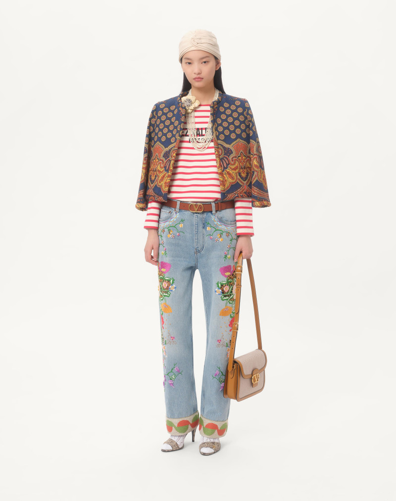 Valentino EMBROIDERED DENIM PANTS outlook