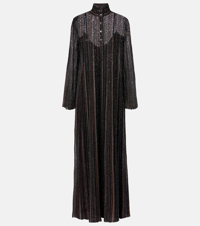 Sequined lamé maxi dress 1