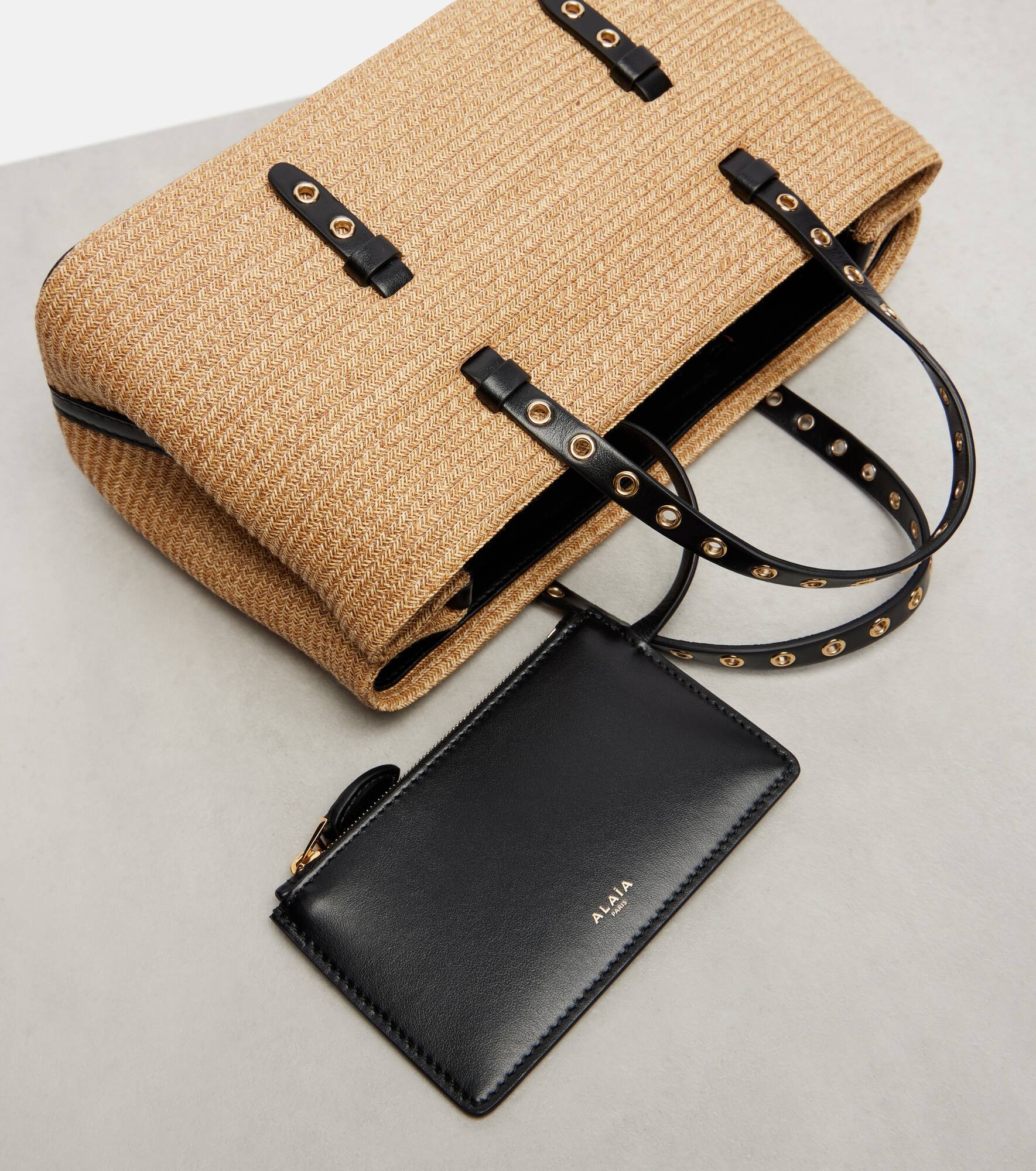 Mina 25 Medium straw tote bag - 6