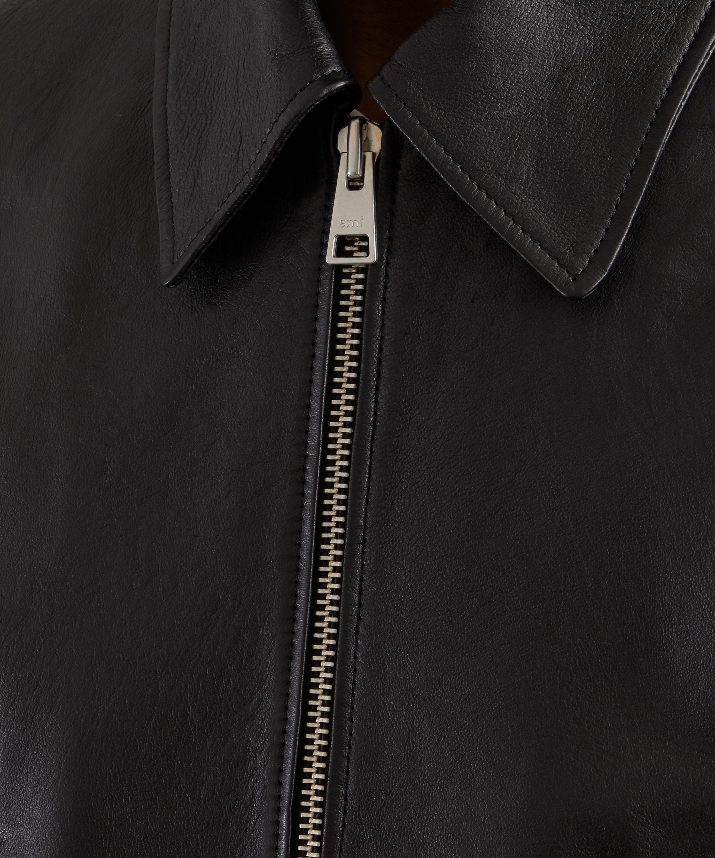 Zipped Leather Jacket - 5