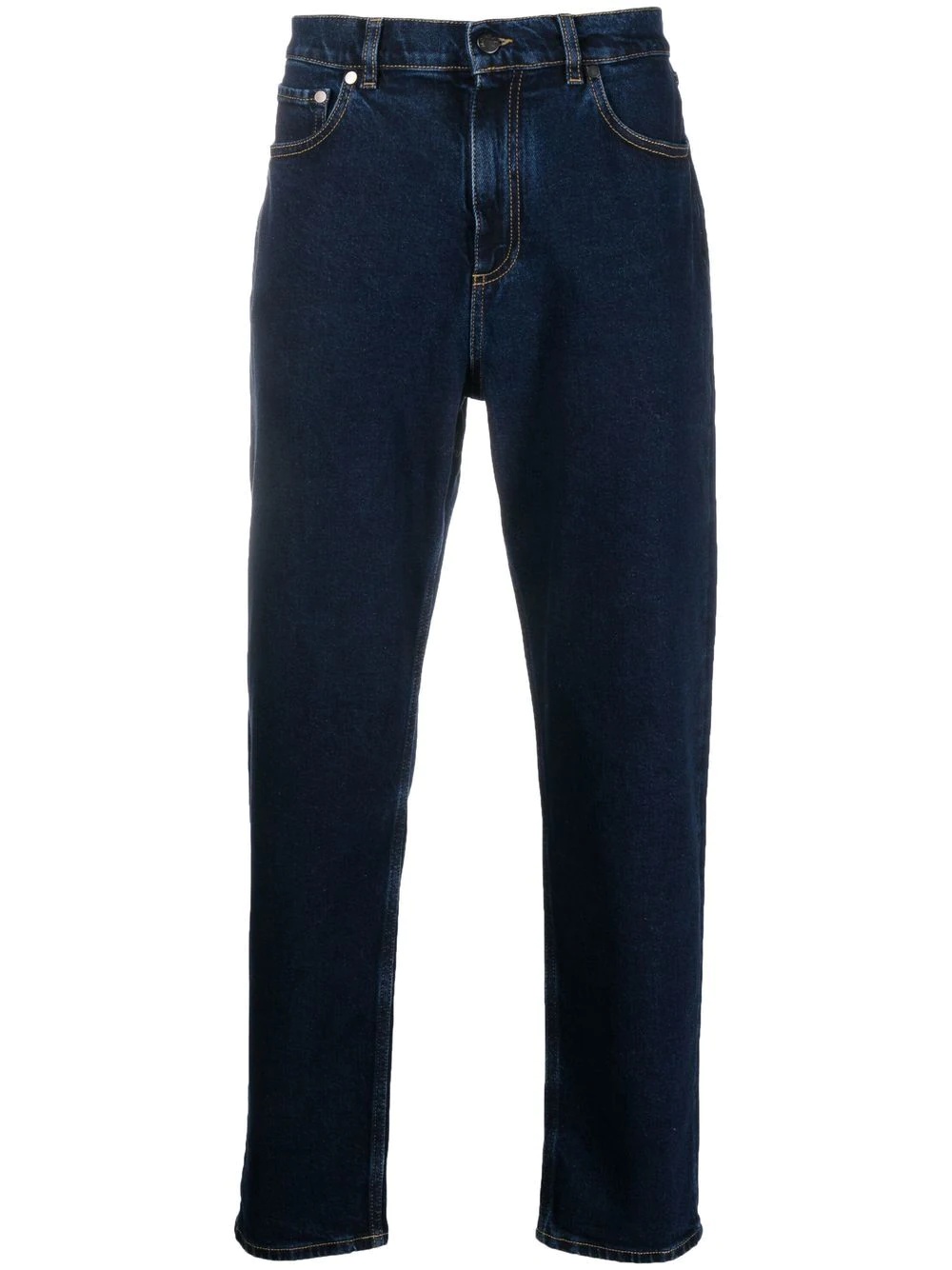 logo-patch straight-leg jeans - 1