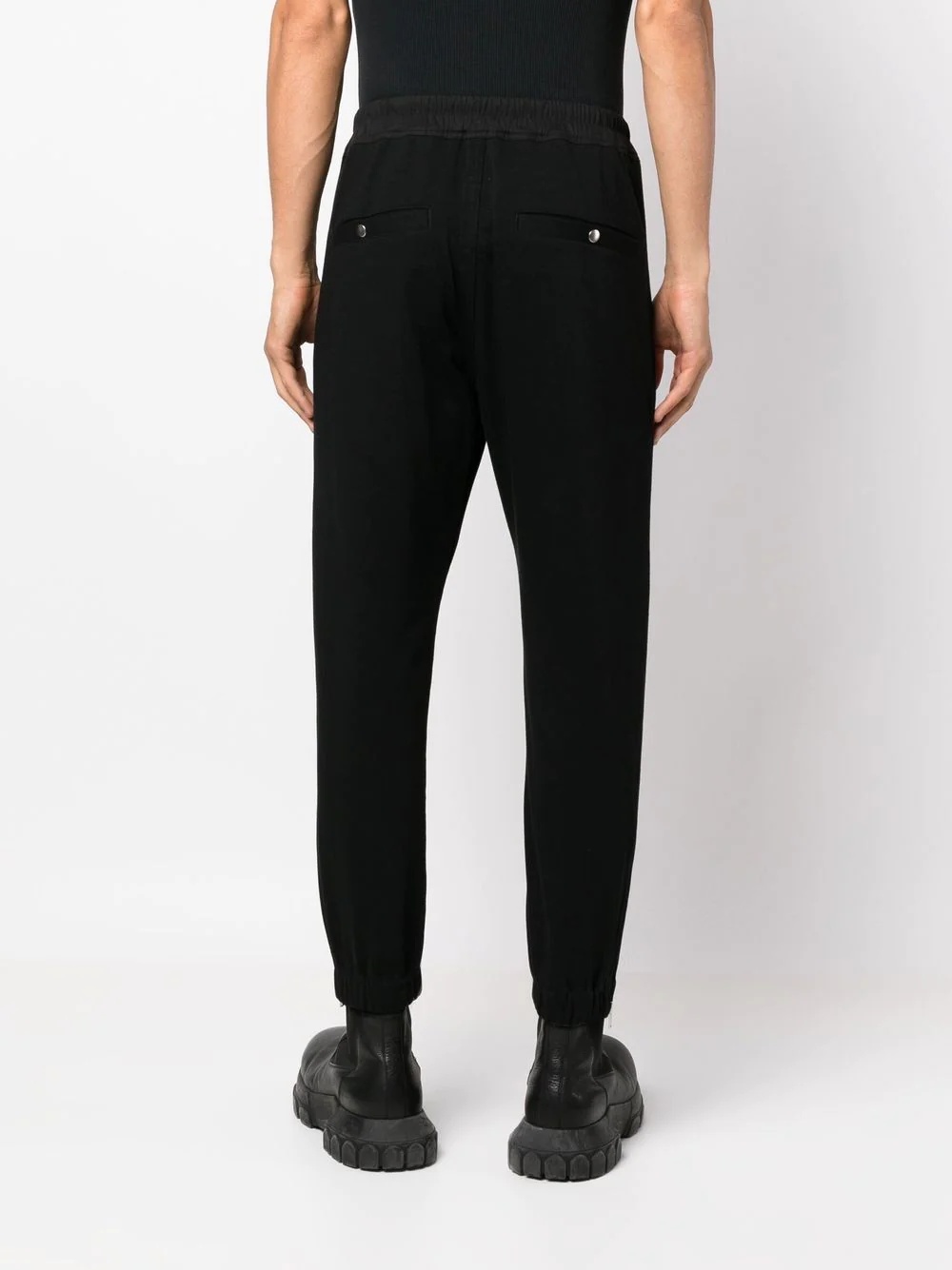 cropped knitted track pants - 4