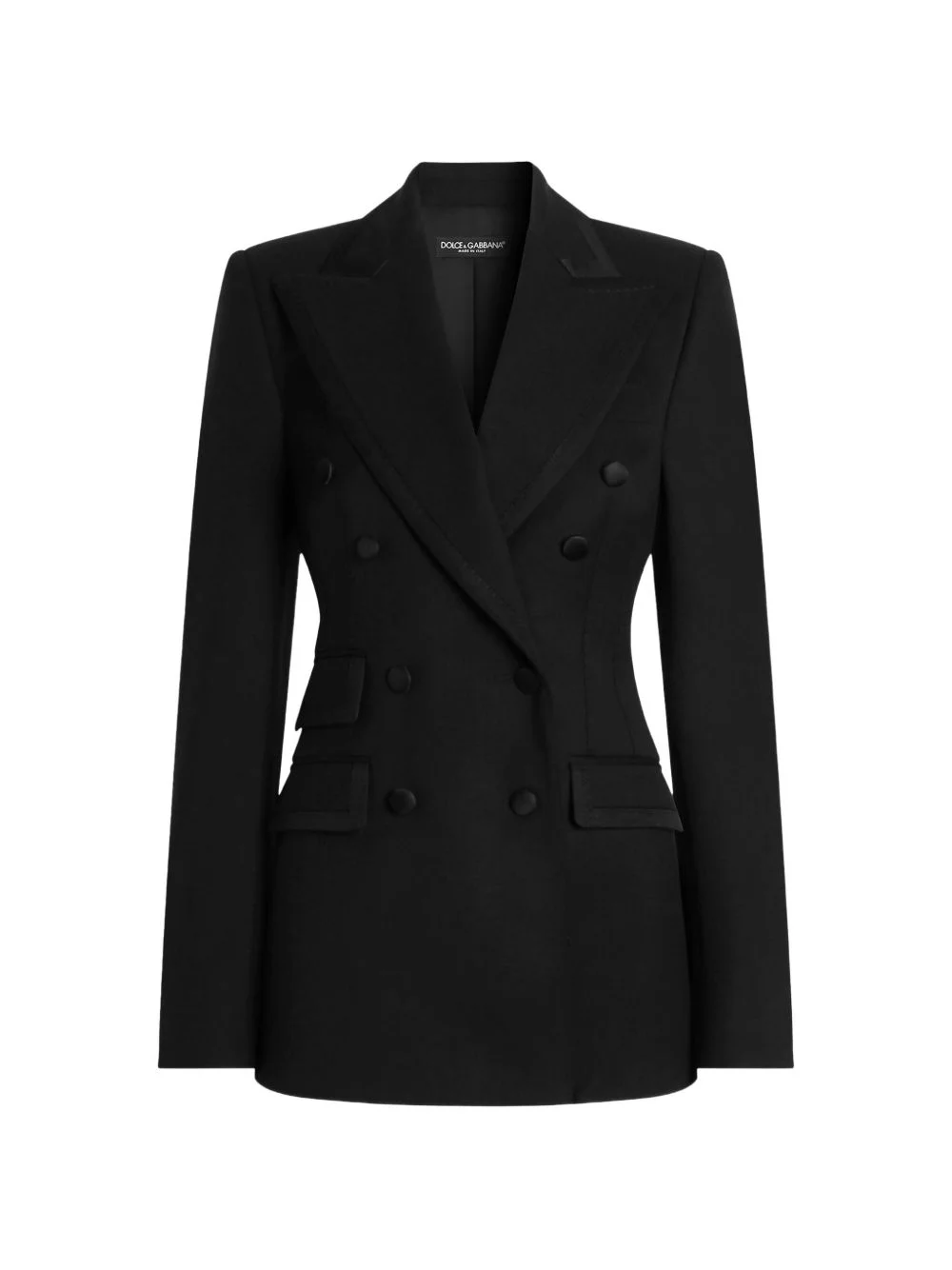 Turlington double-breasted jacket in bi-stretch twill - 1