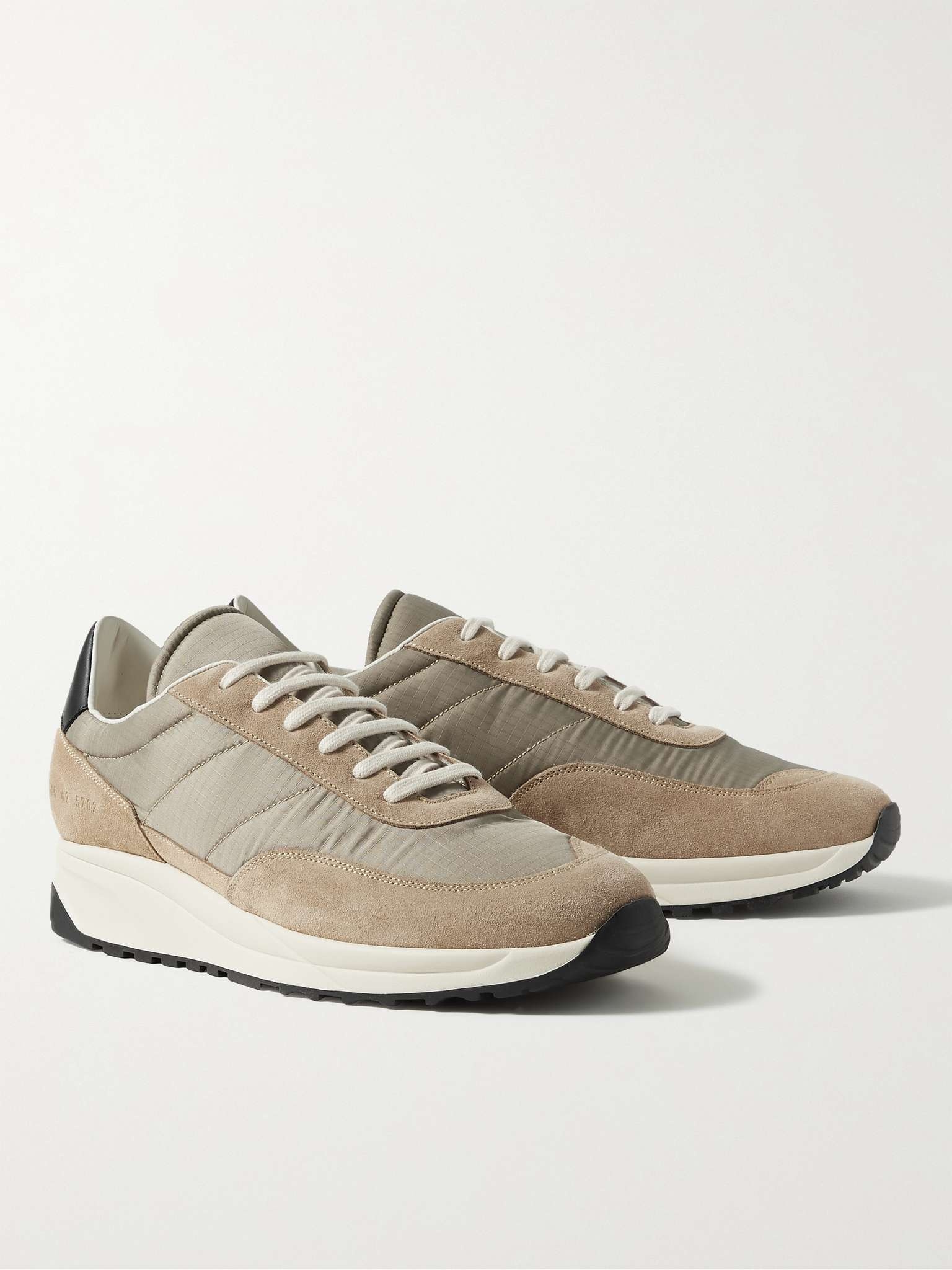 Track Classic Leather-Trimmed Suede and Ripstop Sneakers - 4