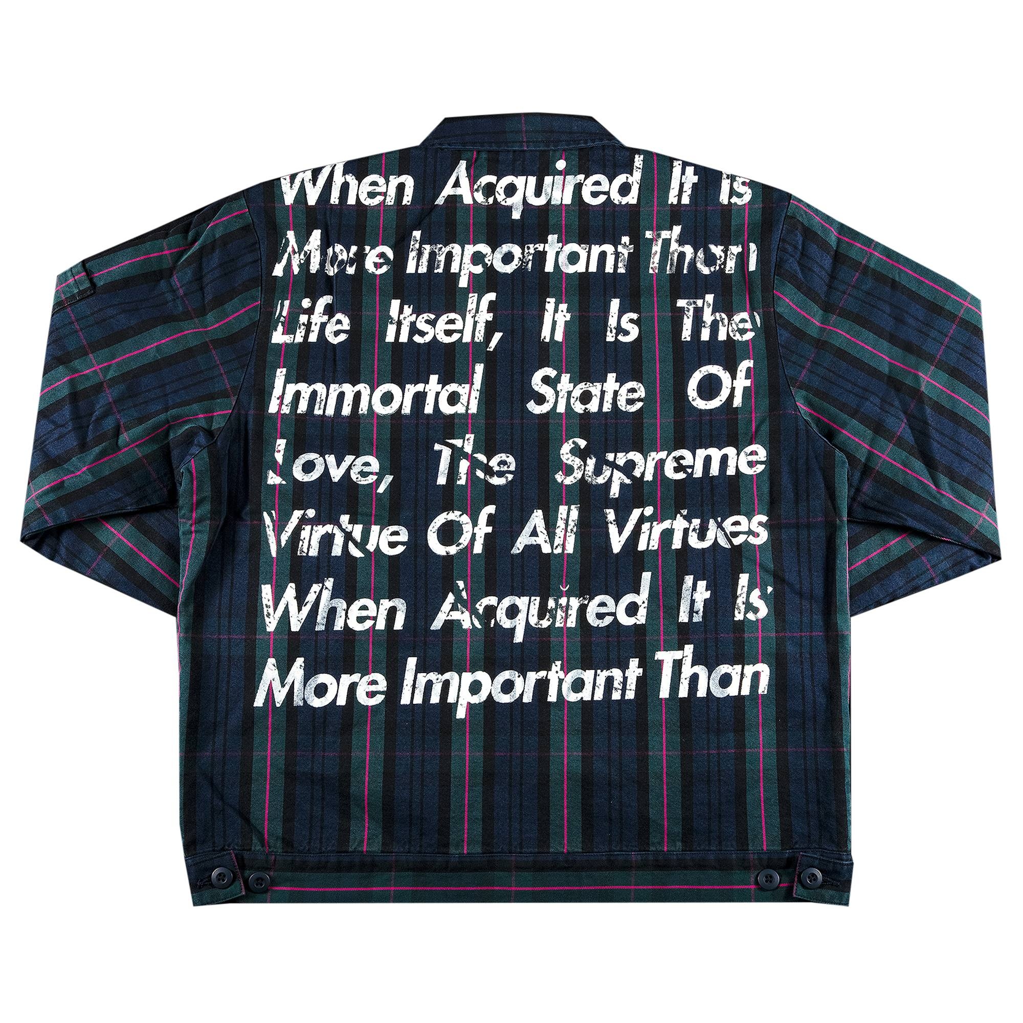 Supreme x Junya Watanabe x Comme des Garçons MAN Printed Work Jacket 'Navy Plaid' - 2