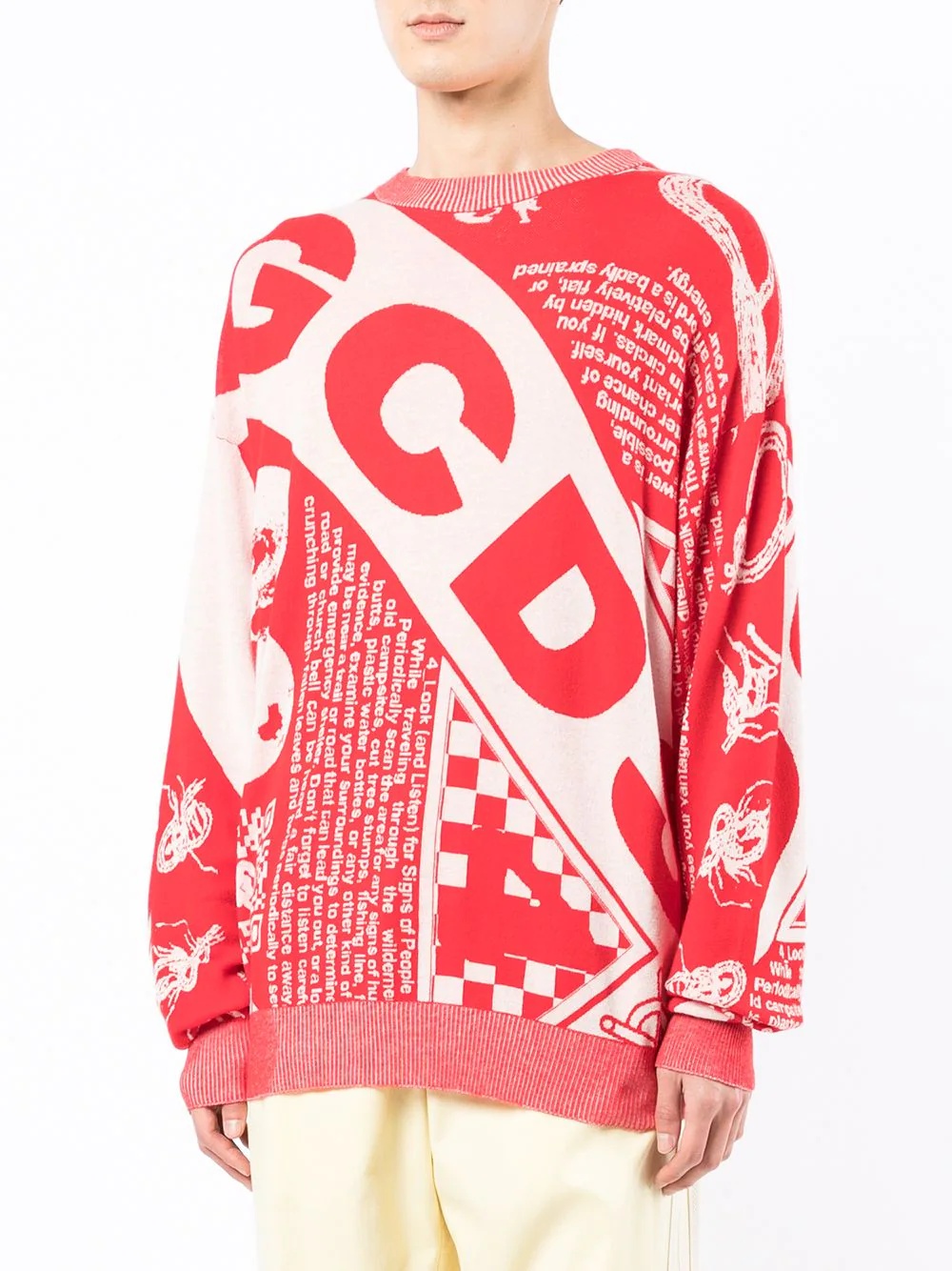 logo-print crew neck sweatshirt - 3