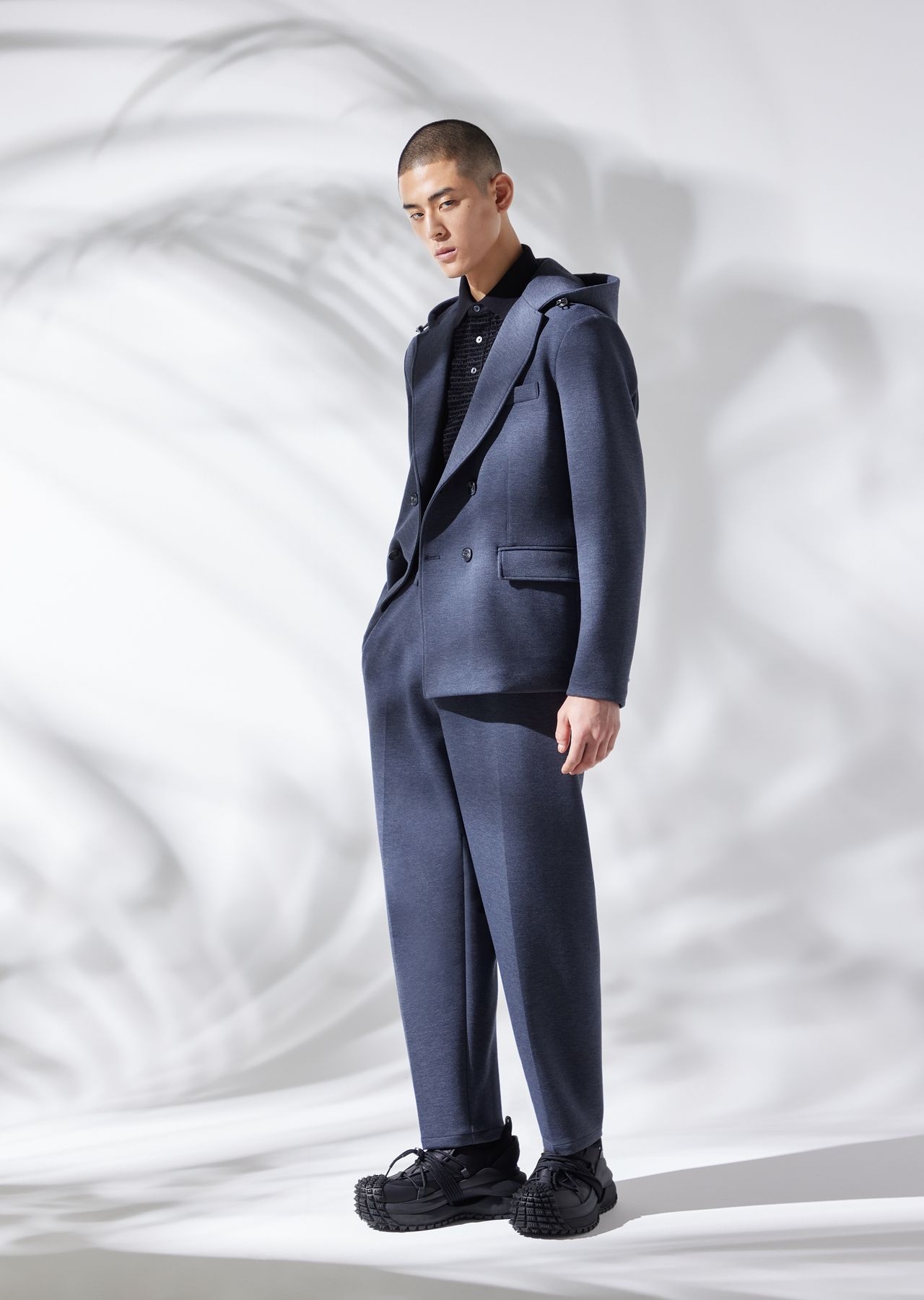 Tapered trousers in technical jersey - 6