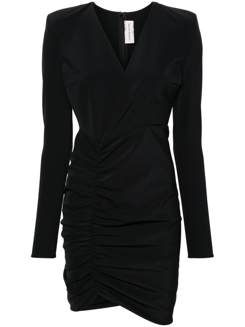 ruched V-neck minidress - 2