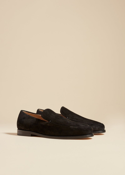 KHAITE The Alessio Loafer in Black Suede outlook
