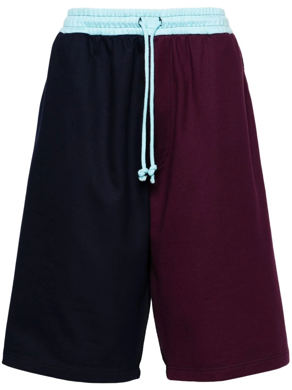 colour-block track shorts - 1