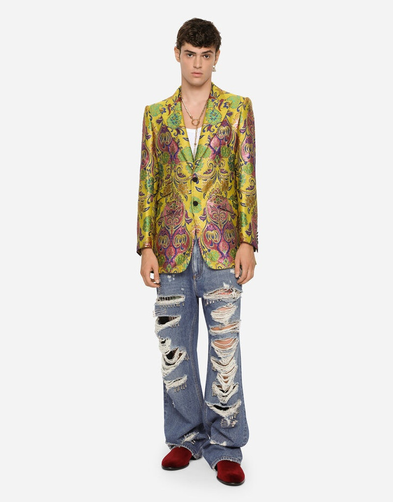 Floral lurex jacquard Beat-fit jacket 3