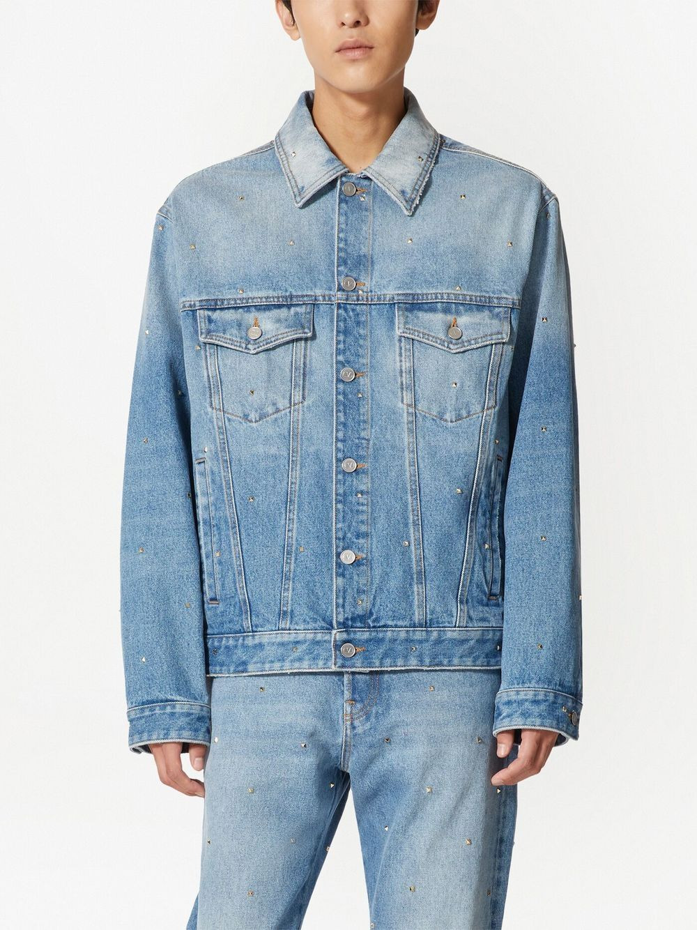 Rockstud Spike studs denim jacket - 3