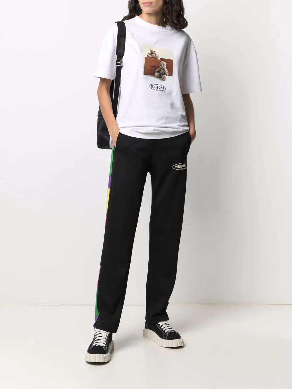 x Missoni colour block trim logo track pants - 3