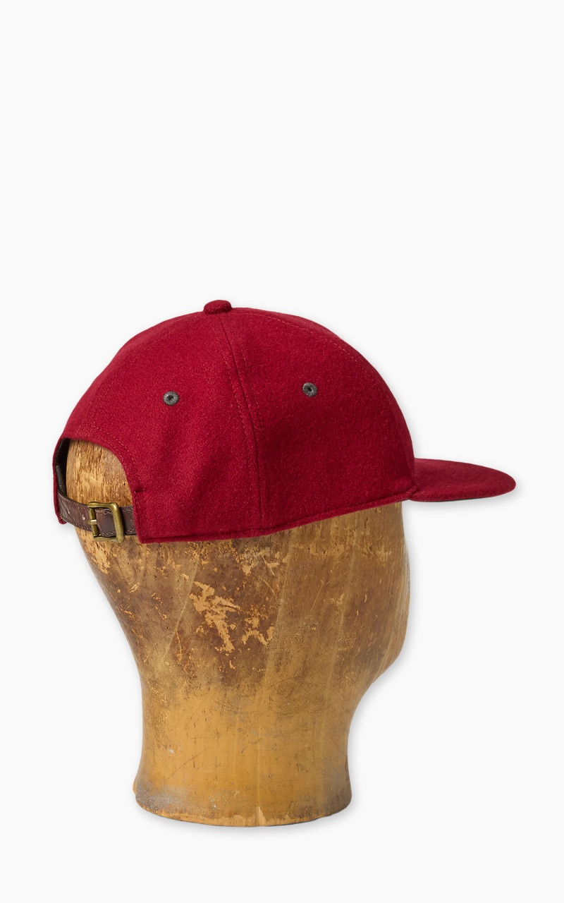 BULLION WOOL-BLEND FELT BALL CAP DEEP RED - 3