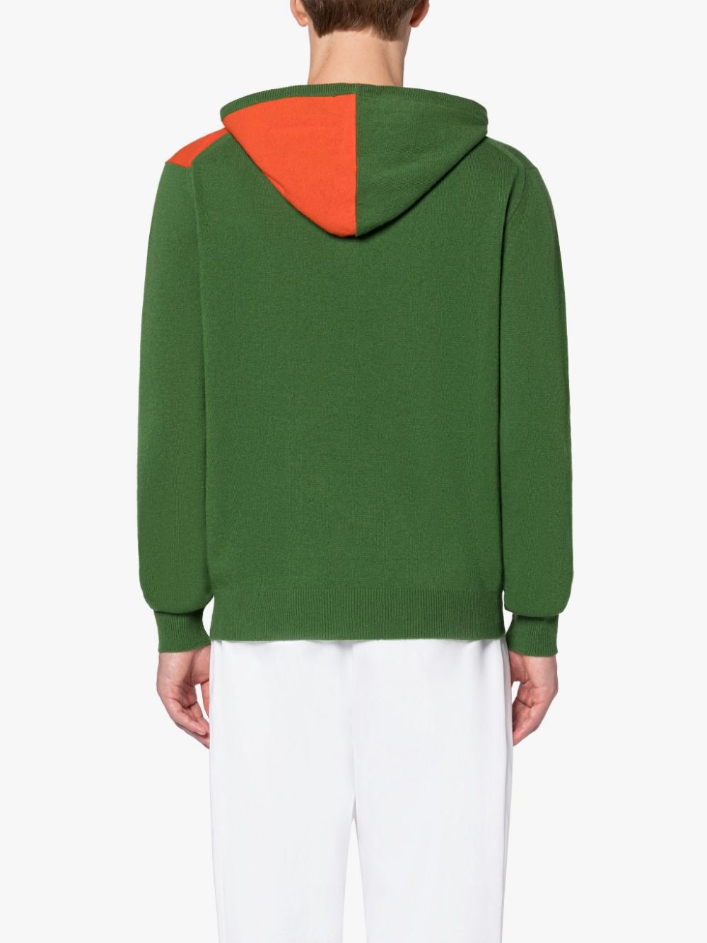 DOUBLE AGENT GREEN WOOL HOODED SWEATER - 4