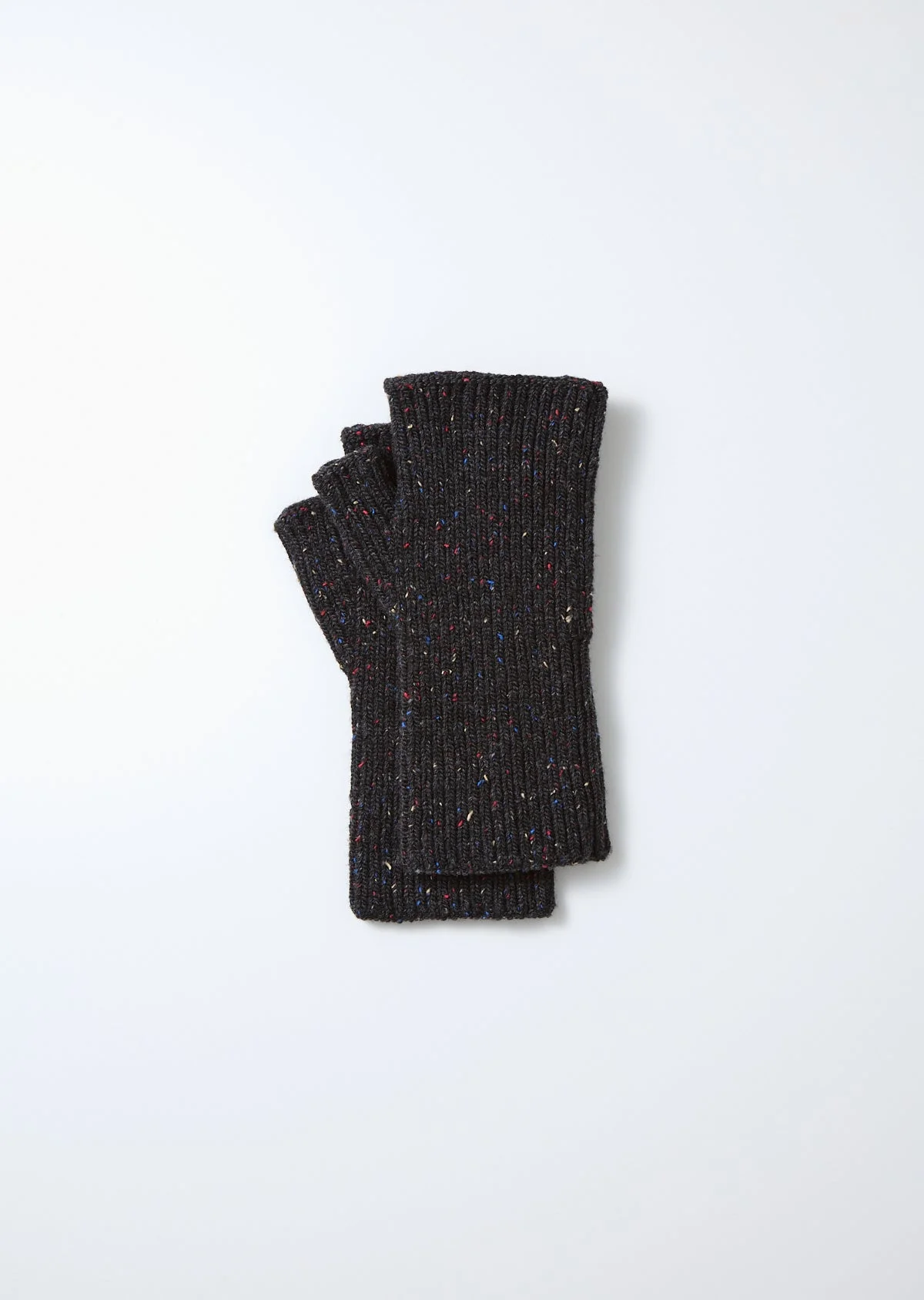 ROT-5155-CHA ROTOTO - NEP WOOL HAND WARMERS - CHARCOAL - 1