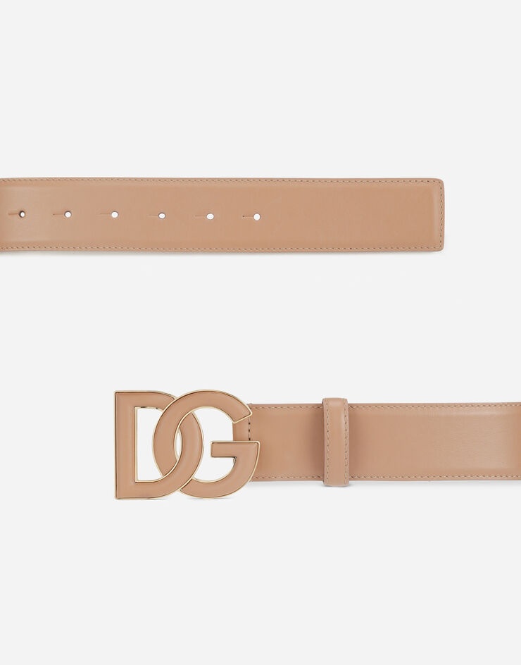 Calfskin belt with DG logo - 3