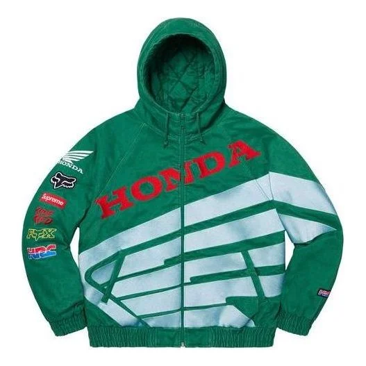 Supreme x Honda Fox Racing Puffy Zip Up Jacket 'Green' SUP-FW19-597 - 1