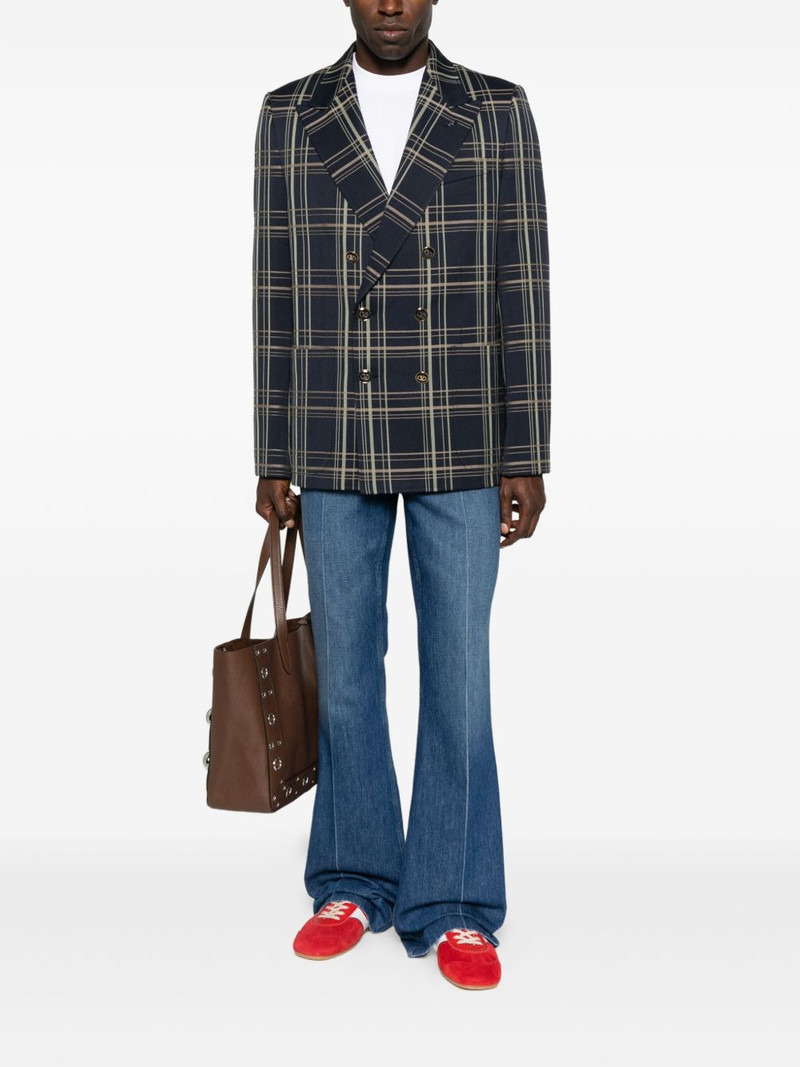 Valentino checked double-breasted blazer outlook