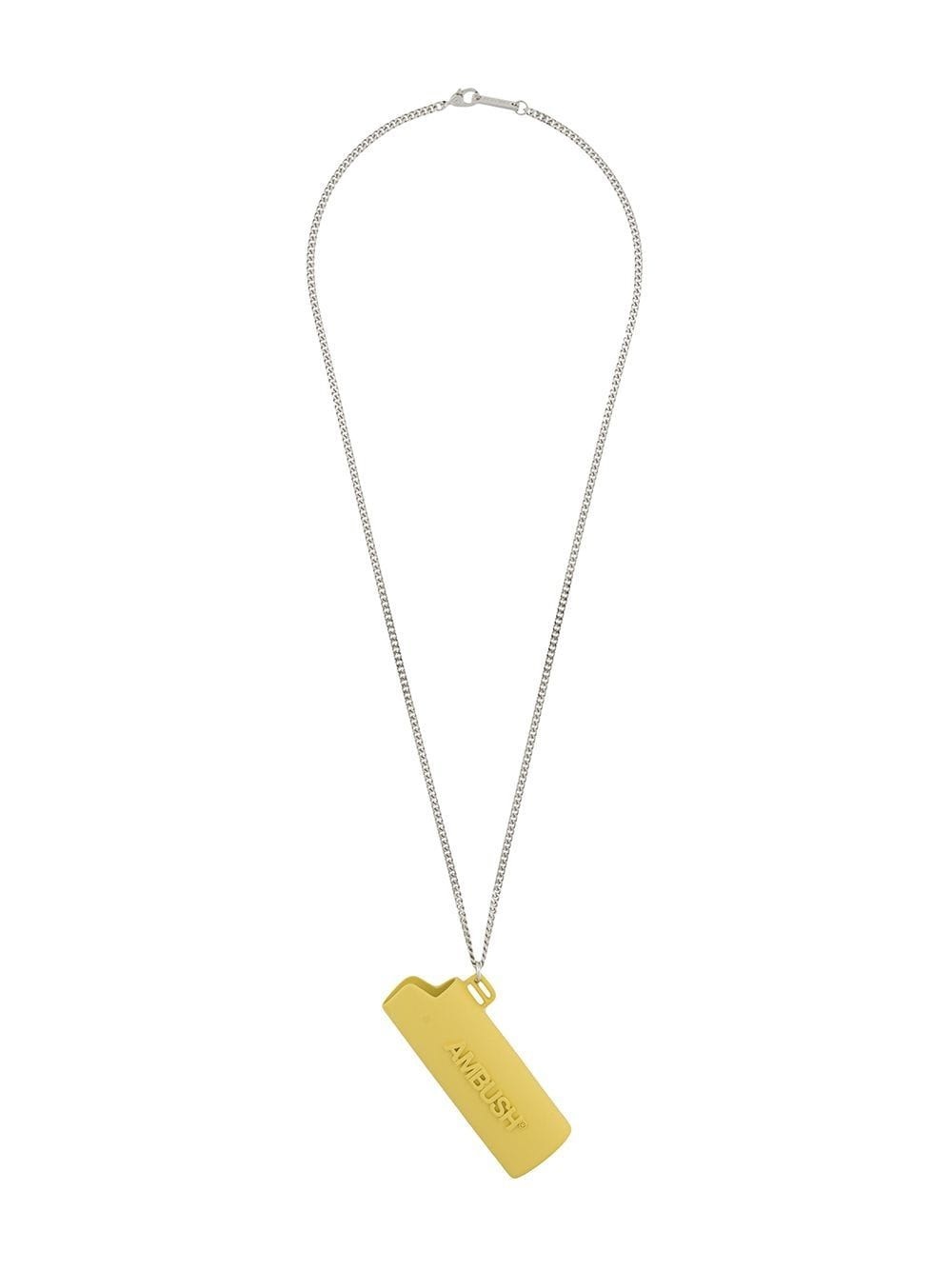 キーホルダー・キーリング AMBUSH FW20 LIGHTER HOLDER NECKLACE (BMOB022_F20MET0011872) Logo Lighter Case Necklace L - Black/No Color – Feature