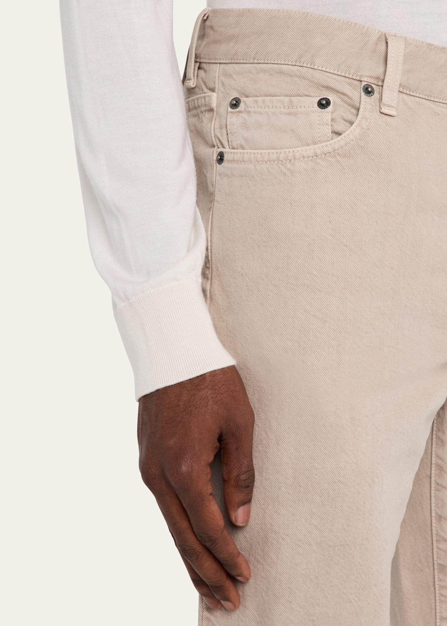 Men's 5-Pocket Colored Denim Pants - 5